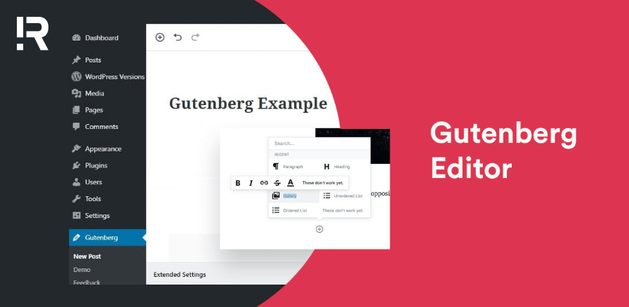Gutenberg 10.1 sử dụng giao diện hoặc phép ẩn dụ của các khối