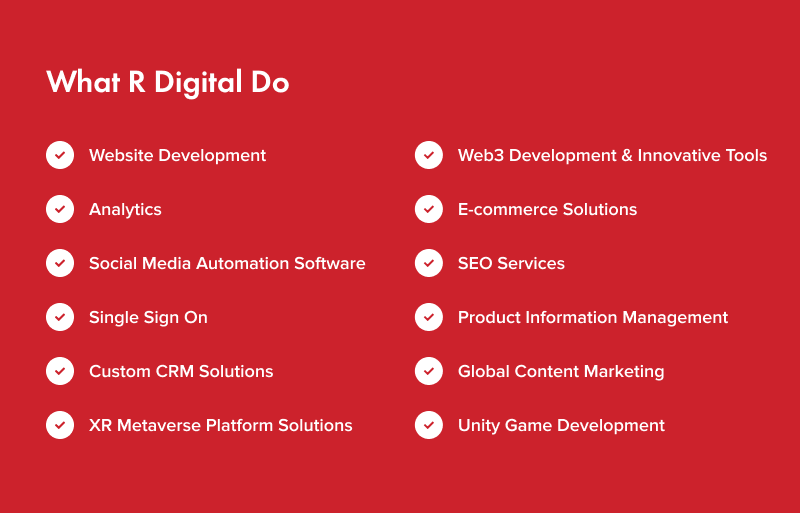 some of the digital marketing services on offer